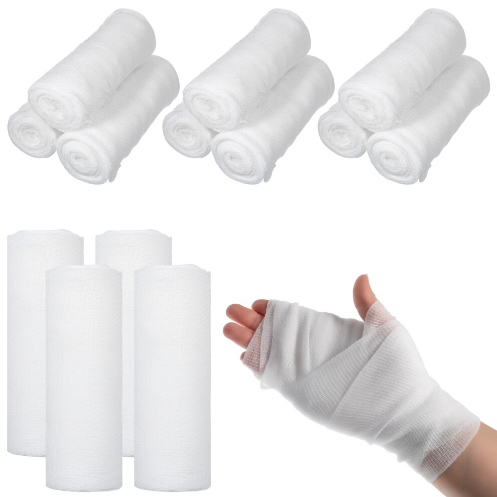 24rolls Breathable Gauze Bandages Soft Stretchable TearResistant Medical Wraps for Wounds Individually Wrapped Emergency Dressing Supplies