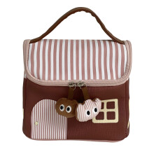 Trousse de toilette grande capacité, trousse de-Marron noisette