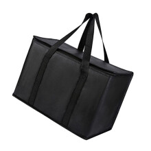 Sac à provisions thermique spacieux, sac pliable léger pour-Noir