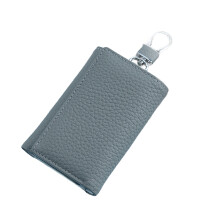 Ătui Ă clĂ©s en cuir PU pratique et porte-monnaie,-Bleu