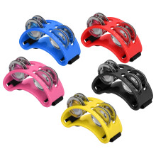 5Pcs Foot Tambourine Set Metal Jingles 10x5cm Colors