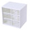 Multifunctional Storage Drawer Box, Wall Mount Stackable Desktop Organizer for Office and Craft Supplies, Plastic Storage Case with Transparent 1