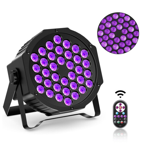 Φώτα Par Led Uva Level, Φως Σκηνής LED Rgb Υψηλής Απόδοσης 12x3w, Φώτα Par με Μπαταρία για