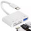 Ευέλικτη θύρα USB για ανάγνωση καρτών SD, προσαρμογέας κάρτας Lightning σε SD/TF, Plug and Play, 1