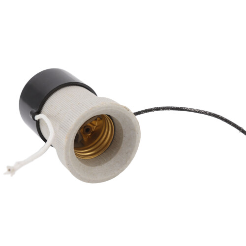 Ceramic Copper Lamp Socket, UL Listed E26 Light Socket with Adjustable Temperature And Built-In Waterproof Rubber Circle for Table Lamp Floor Lamp 1