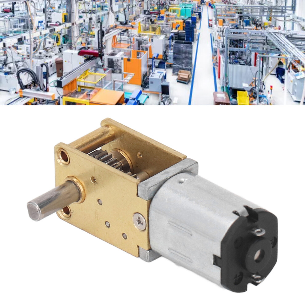 Single Shaft 6V Dc Turbo Worm Gear Motor For Machines 30Rpm 1:236 9371375300301