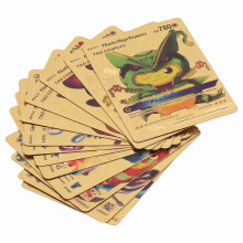 55 Stück PVC Glänzende Cartoon-Spiel-Sammelkarten Verschiedene Goldfolien