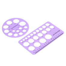 Runder & rechteckiger Silikon-Flansch-Lineal-Set für Brustpumpe, lila Farbe