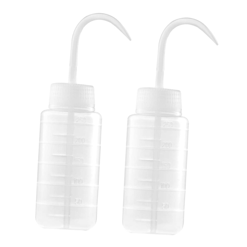 2pcs 250ml Refillable Squeeze Bottles for Hairdye Mini Squirty Bottles Thin Nozzle for Shampoo Lotion