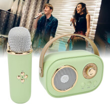3 in 1 Microfono Bluetooth senza fili, altoparlante con batteria da 1000mAh, portatile mini per casa e feste