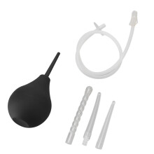 Schwarzes Silikon-Enema-Ballon-Kit 224 ml mit Schlauch & Aufsatz, für Männer & Frauen