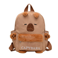 Girls Cartoon Backpack Student School Bag Travel Bag-brown