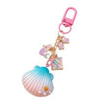 Shell Keychain Creative Keyring Car Key Rings-Pink  shell