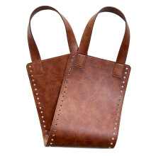 DIY Knitting Crochet Handbag Sewing Accessories PU-Retro brown