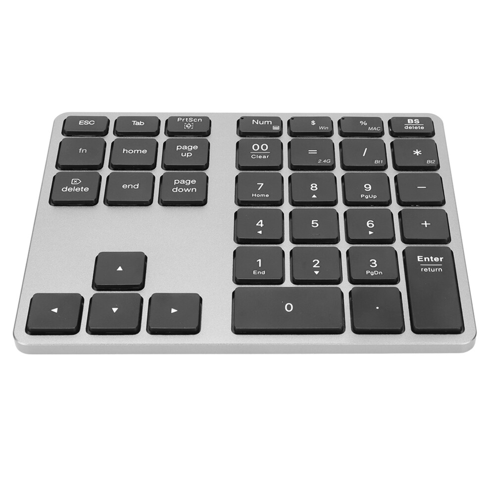 Wireless Aluminum Alloy Numeric Keypad 35 Keys, 300Mah, Grey 9331372676915