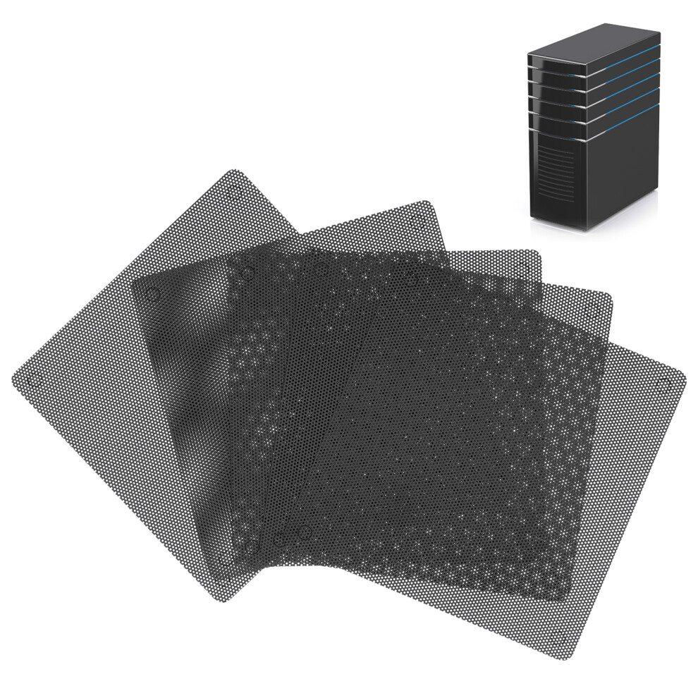 12Cm Pvc Dustproof Fan Cover For Pc And Laptop, 0.45Mm Thick Black 4951379203959