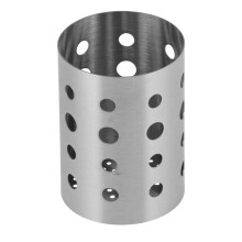 Scolapiatti in acciaio inox, cilindro portaposate perforato per riporre gli utensili da cucina, materiale resistente che garantisce longevità,