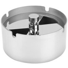 Premium Stainless Steel Construction for Office, Windproof Smokeless with Spinning Tray for a Modern and Functional Smoking Experience