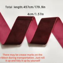 (length 455 cm, width 4 cm) Luxurious Burgundy Velvet Ribbon Roll, Available in 3 Widths, Soft and Smooth, Ideal for Gift Wrapping, Florist