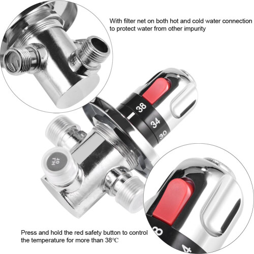 Thermostatic Mixer Valve, Wall-Mounted Installation for Your Bathroom Basin's Temperature Control 2