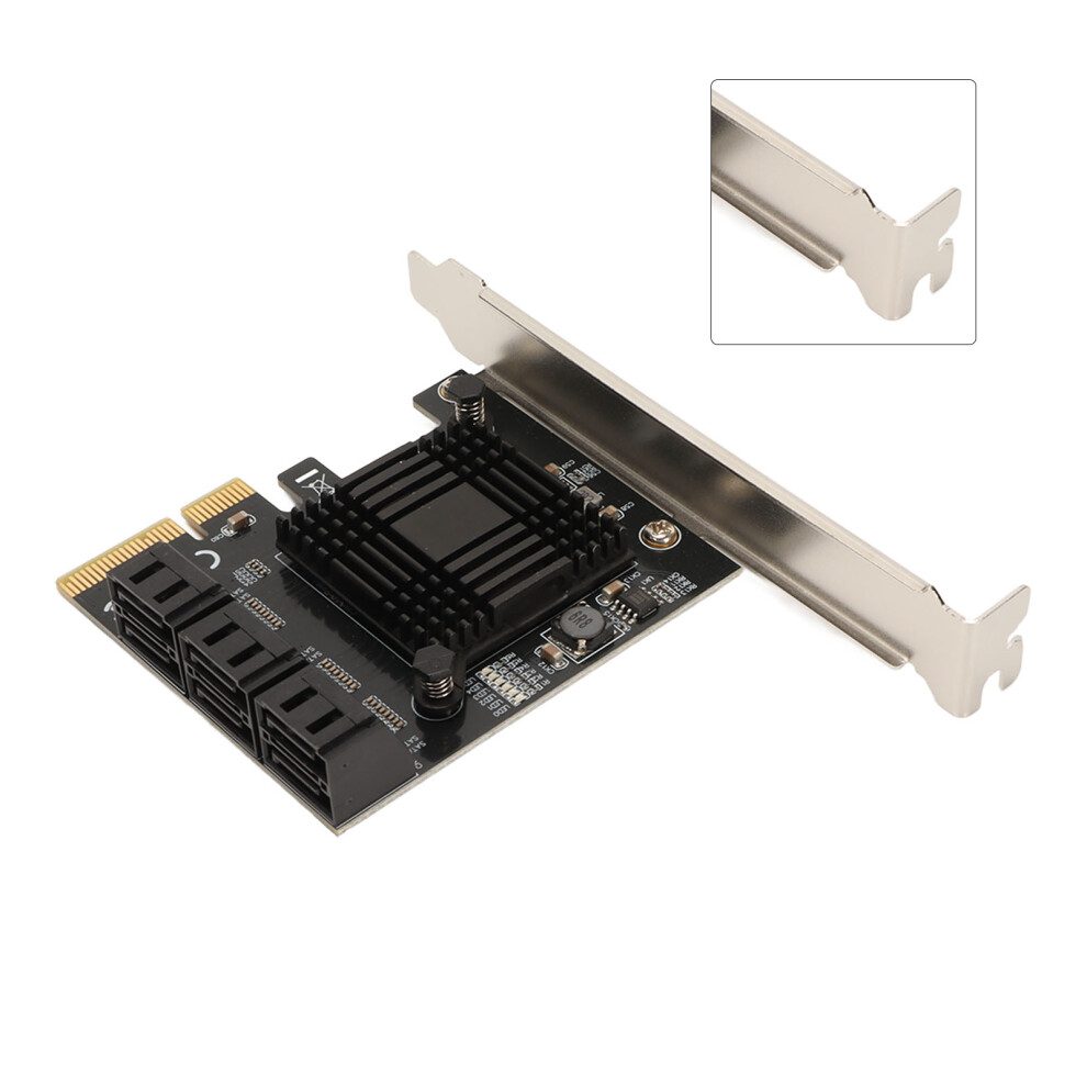 Pcie To Sata 3.0 Adapter Card 6 Ports 6.0Gbps Supports Pcie 4X/8X/16X Slots 8421381231678