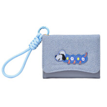 Styles coréens court sac à main en cuir PU porte-monnaie-Bleu