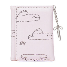 Fashionable Girls Bows Wallet Aesthetic Small Card Holder-Pink