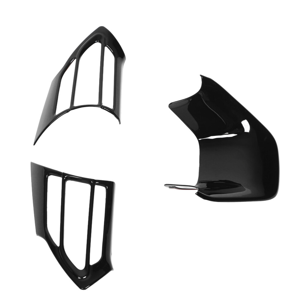 3Pcs Bright Steering Wheel Trim Frame For Yaris Sienta Aqua 2020+ Black 4261381206948