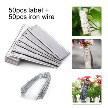 50pcs Plant Labels Aluminum Plant Labels Double Sided Metal Labels Tree ID Tag Waterproof Iron Wire With 50pcs Iron Wire