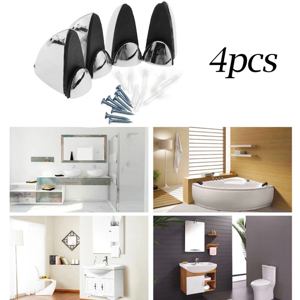 Home Glass Shelf Support Clamp Furniture Brackets Polished Chrome Replacement Accessories Bathroom For Shelves 6935161558449