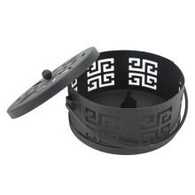 Metal Mosquito Coil Holder with Zigzag Pattern, Portable Iron Design