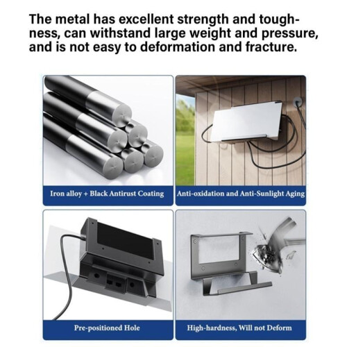 Metal Power Bracket Space Saving Holder for Star Link Gen 3 Router Easy Installation Wall/Table Mount Enhancing Coverage 1