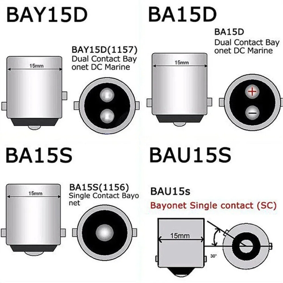 2X 6500K Led Reversing Ba15s P21w 1156 Socket Tail Bulb Reverse Lamp Daytime Running Signal 33-Smd 5630 12V Light 6935161556513