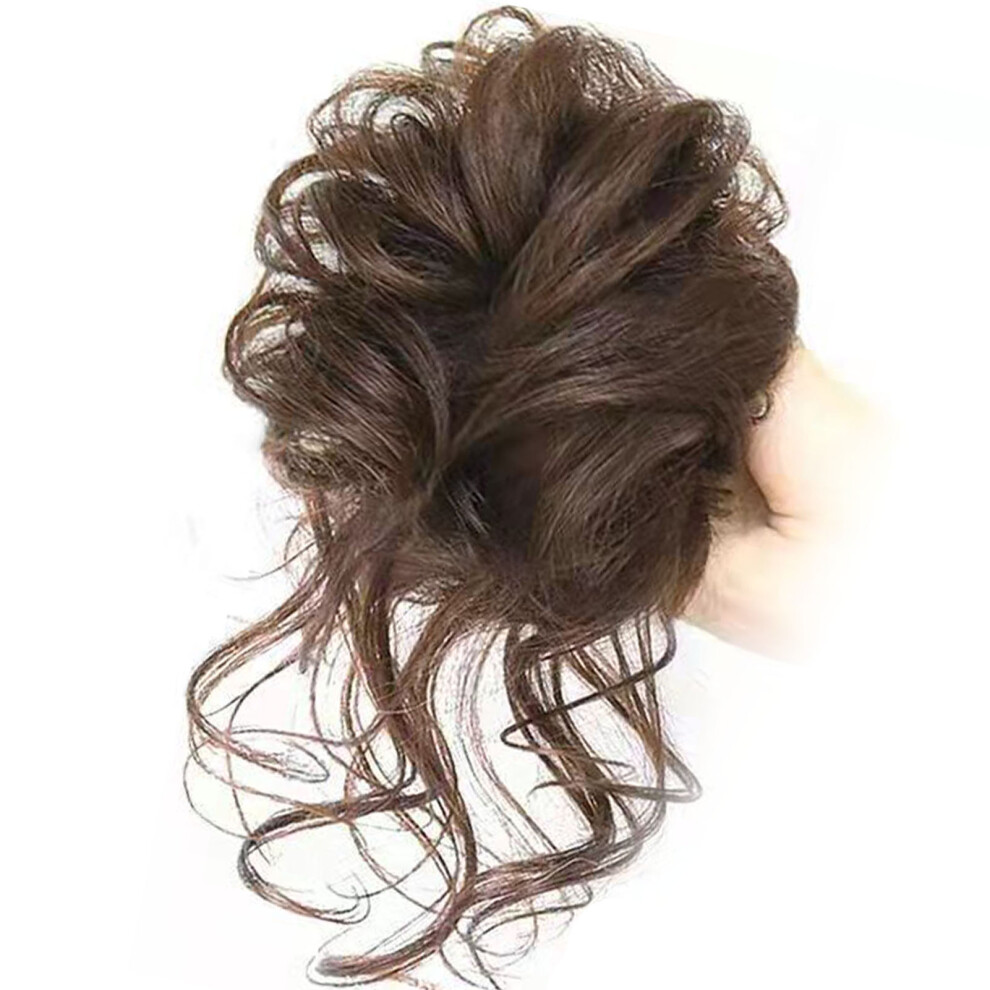 Light Brown Synthetic Messy Bun Hairpiece 16x16cm, 25cm Length