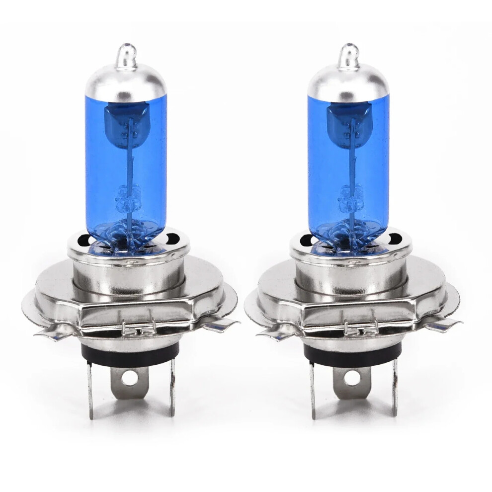 2Pcs H4 100W 6000K Car Xenon Gas Halogen Headlight Headlamp Lamp Bulbs Shell Suits For Cars With 12V Battery Voltage Blue 6935161553390