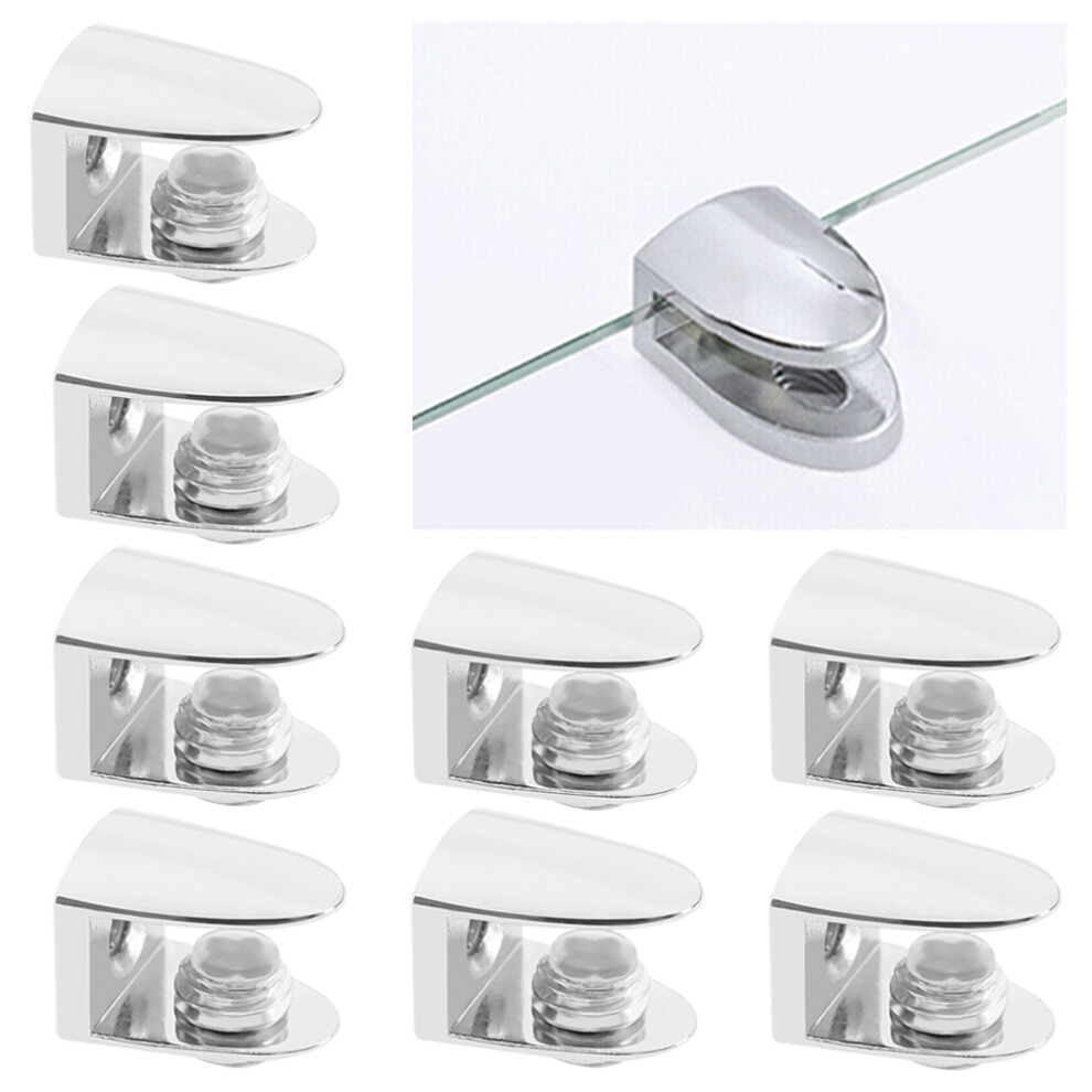 Glass Clamp Glass Shelf Supports Bookshelf Cabinet Brackets Glass Support Bracket Nails Closet Pantry Shelving 6935161551730