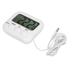 Digitalt termometer til hjemmet og kontoret, ekstern sensor tilbyder fleksibel overvågning, vandtæt design perfekt til akvarier og køleskabe,