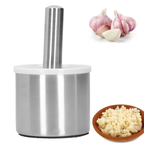Dual Structure Design Mortar Pestle, Stainless Steel Heavy Duty Grinder for Practical Kitchen Tasks 2