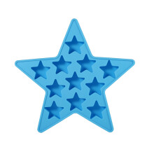 Bandeja flexible de cinco puntas para cubitos de hielo con forma de estrella para whisky y cócteles, molde de silicona de diseño único para