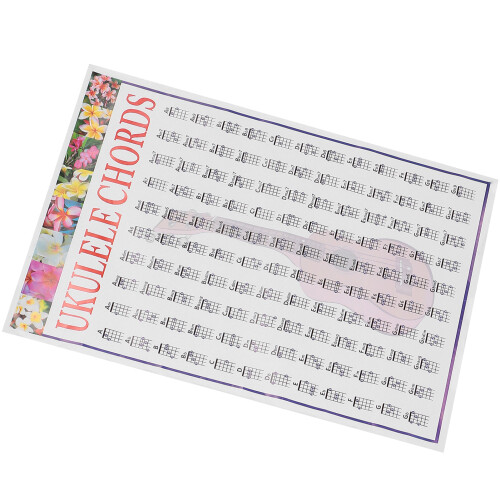 Ukulele Chord Chart Poster for Beginners, Art Paper Instructional Guide 2