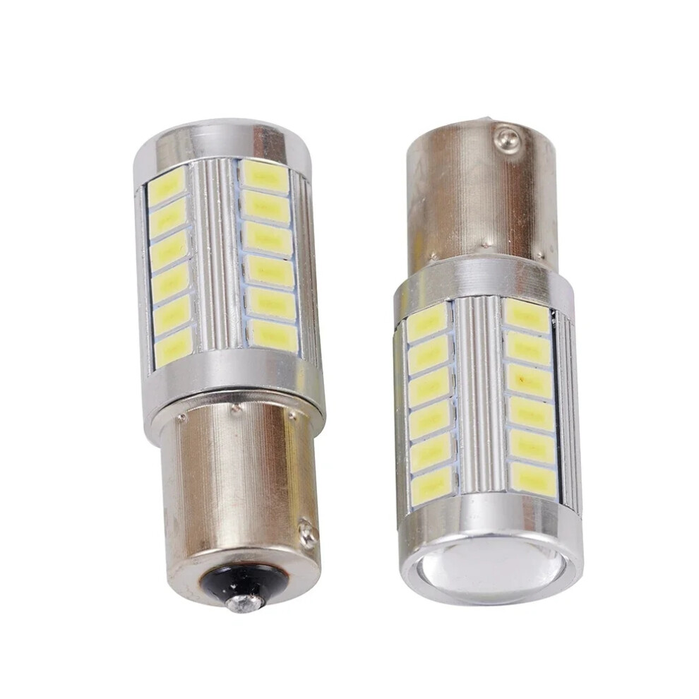 2Pcs Car Led Reversing 6500K Ba15s P21w 1156 Socket Reverse Lamp Bulb Daytime Running 33-Smd 5630 12V Signal Light 6935161546729
