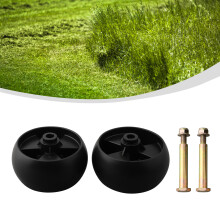 2PCS 5 Zoll Deck-Räder und Achsschrauben-Kit für Hustler Für Murray Für Toro Ride On Mäher, Garten-Elektrowerkzeug-Ersatzersatz Schwarz