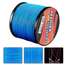4-Strand Braided PE Fishing Line 300m 50LB Abrasion Resistant Blue