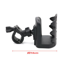 Black ABS Motorcycle Handlebar Drink Bottle Cup Holder Stand