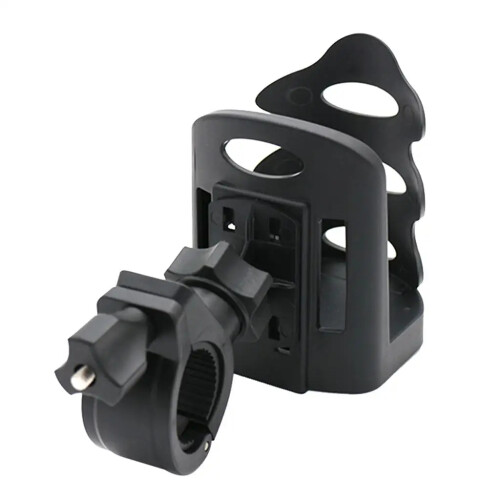 Black ABS Motorcycle Handlebar Drink Bottle Cup Holder Stand 2