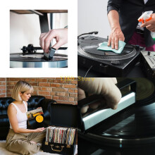 K32C Multipurpose Carbon Fiber Cleaner Brush Ergonomic Handle for Vinyls LPs CDs DVDs