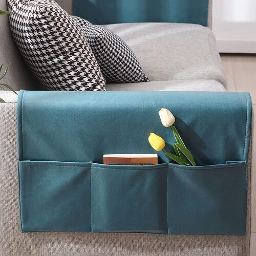 Armrest Organizer for Recliner with Pocket Storage,Blue,50x110CM 1