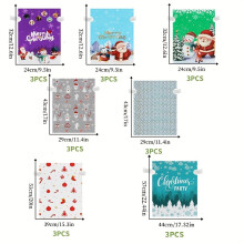 (21PCS) Reusable Christmas Gift Wrapping Bags Set,Multicolor Plastic Holiday Party Favor Packaging