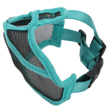 Atmungsaktive Mesh-Hunde-Maske, verstellbar, kurzer Schnauzenbereich, gegen Beißen, für Bulldoggen