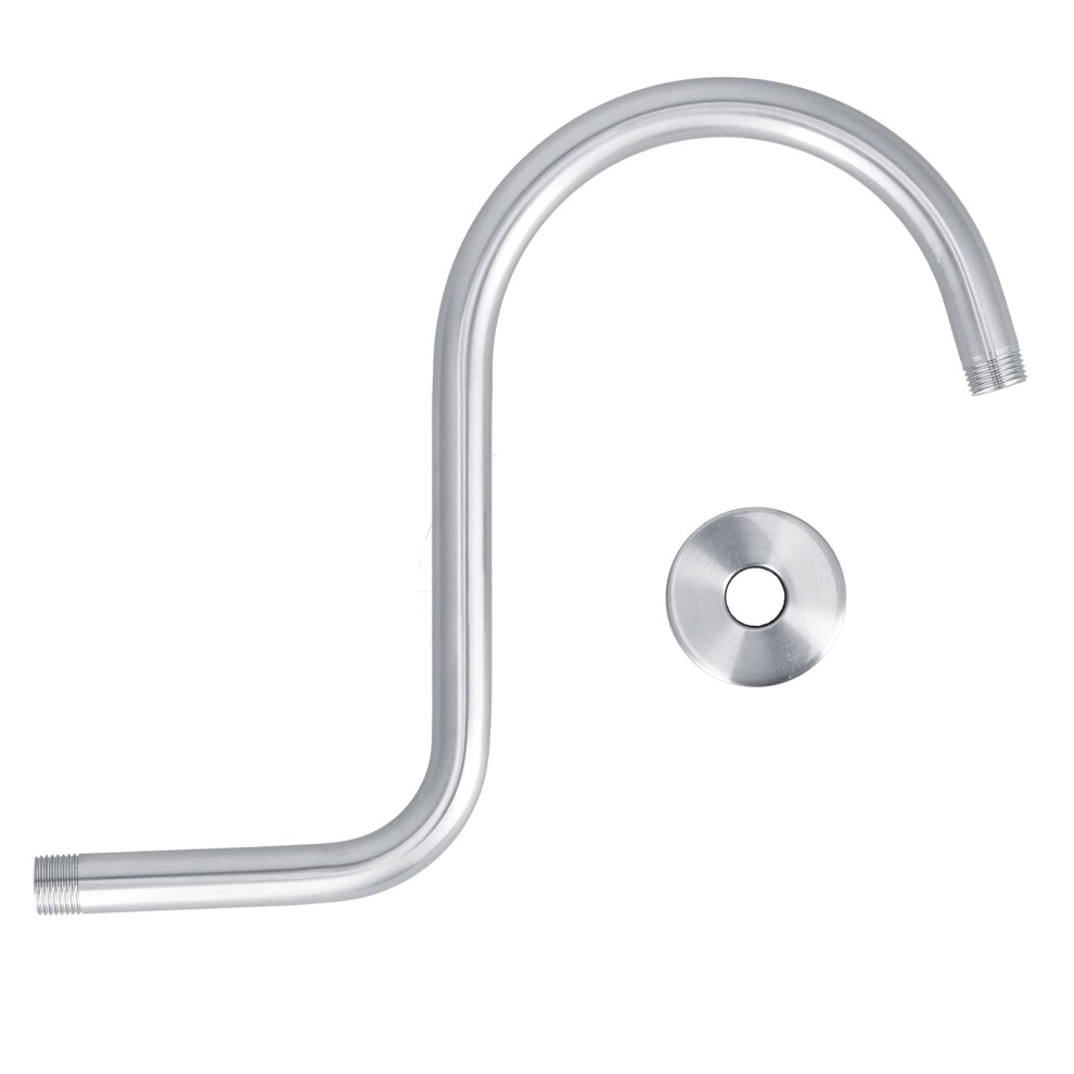 S Shape Gooseneck Stainless Steel Shower Head Extension Arm Npt 233 Brushed 9426802570571